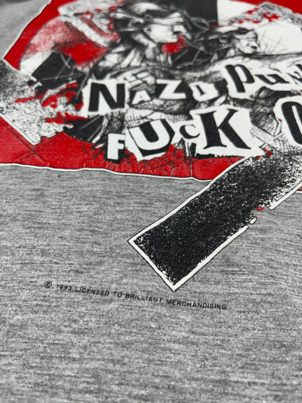Band Tees × Vintage Vintage 1993 Napalm Death Nazi Punks Fuck Off T-shirt Size US L / EU 52-54 / 3 - 3 Thumbnail