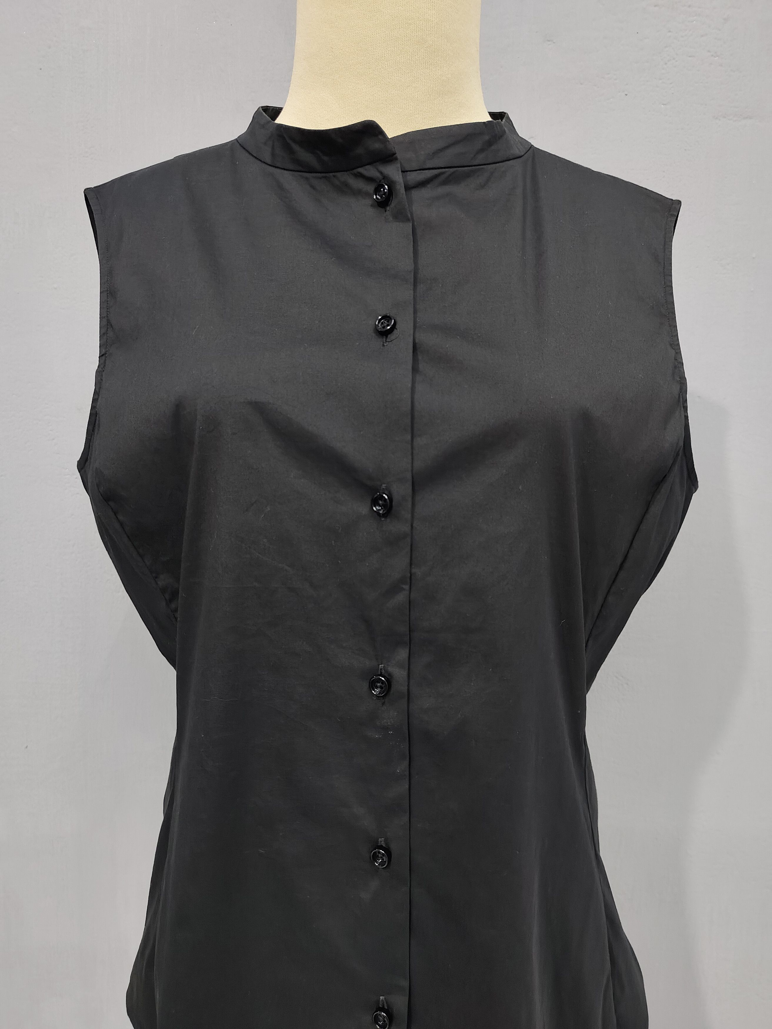 Jil Sander 00s Jil Sander- Minimalist Sleeveless Structured Shirt Size M / US 6-8 / IT 42-44 - 2 Thumbnail