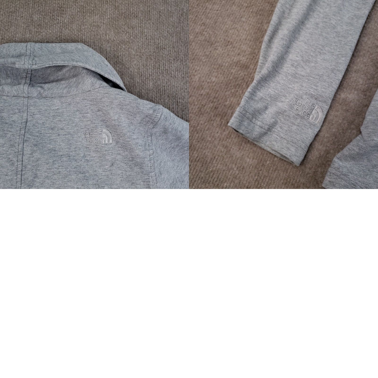 The North Face The North Face Jacket Womens L Gray Asymmetrical Zip Cotton Blend Logo Pockets Size L / US 10 / IT 46 - 9 Thumbnail