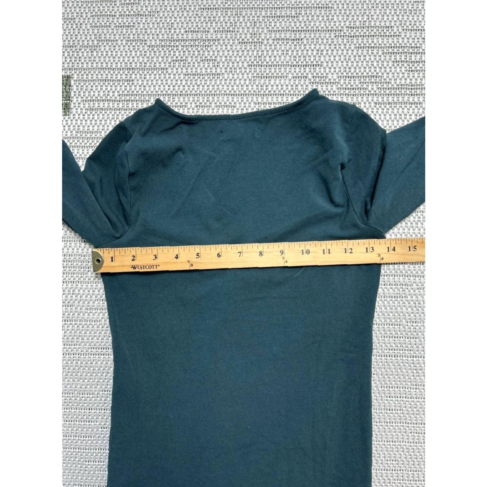 Madewell Madewell Shirt Womens XS Blue Cotton Modal Spandex Twist Front Long Sleeve T Shirt Casual Size XS / US 0-2 / IT 36-38 - 6 Thumbnail