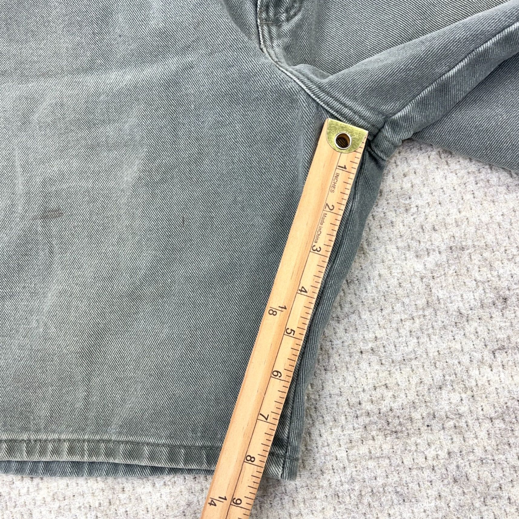 Wrangler VINTAGE Wrangler Shorts Men 38 Denim Green Baggy Jorts Distressed 90s Hip Hop Rockabilly Workwear Bermuda Casual Travel Size US 38 / EU 54 - 7 Thumbnail
