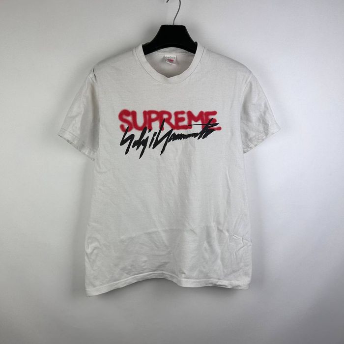 Supreme Supreme x Yohji Yamamoto Red White Logo Tee Black Large