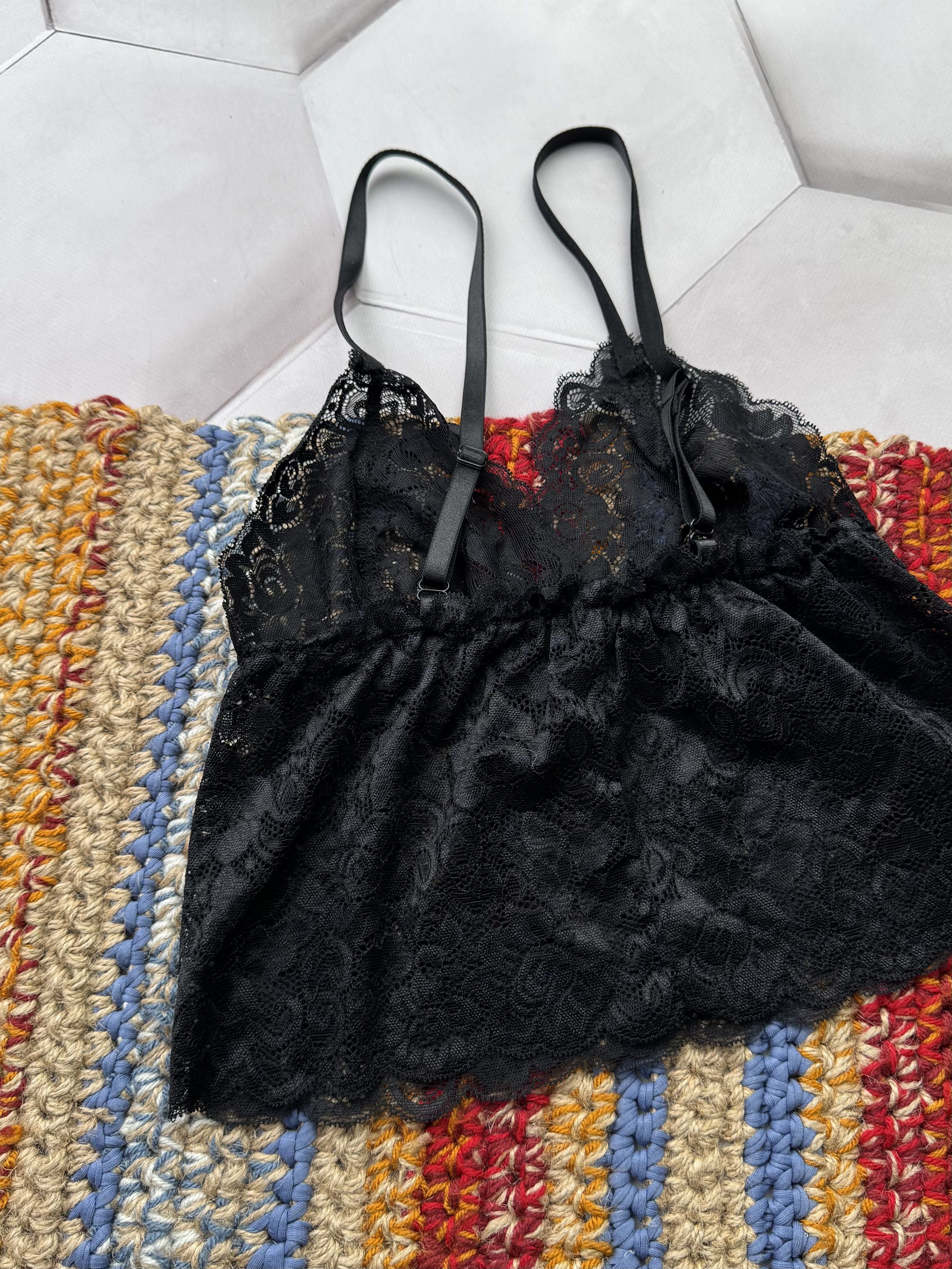 Japanese Brand Vintage Lace Mesh Tank Top Size XS / US 0-2 / IT 36-38 - 5 Thumbnail