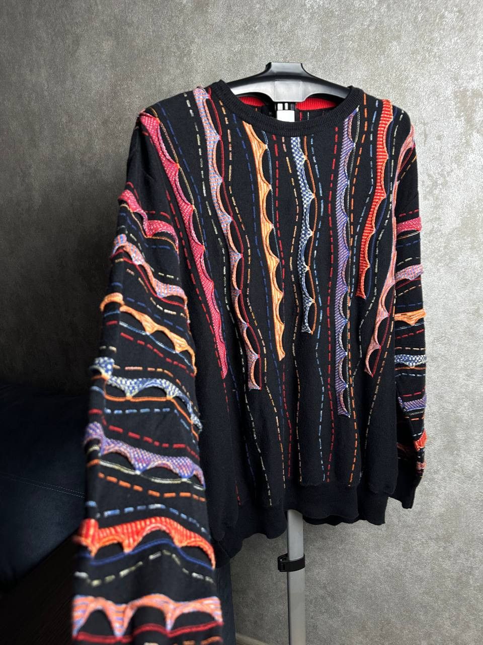 Other Montechiaro Italy Knit Sweater Coogi Style Y2K Size US L / EU 52-54 / 3 - 3 Thumbnail