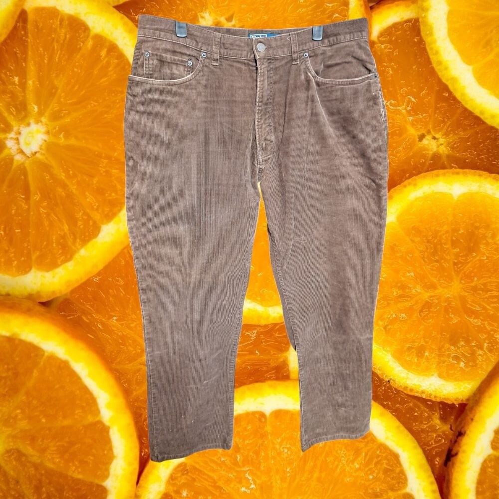 Polo Ralph Lauren Polo Ralph Lauren Corduroy Pants Authentic Dungarees Brown C Size US 35 - 6 Thumbnail
