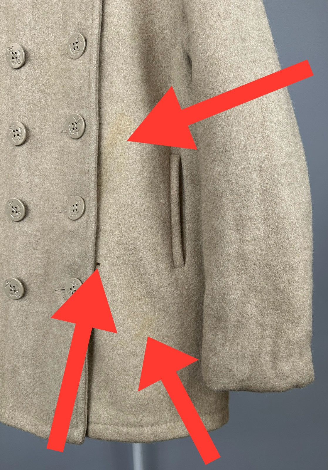 Schott Vintage Schott NYC Peacoat USN 740N Wool Jackets Size US XS / EU 42 / 0 - 4 Thumbnail