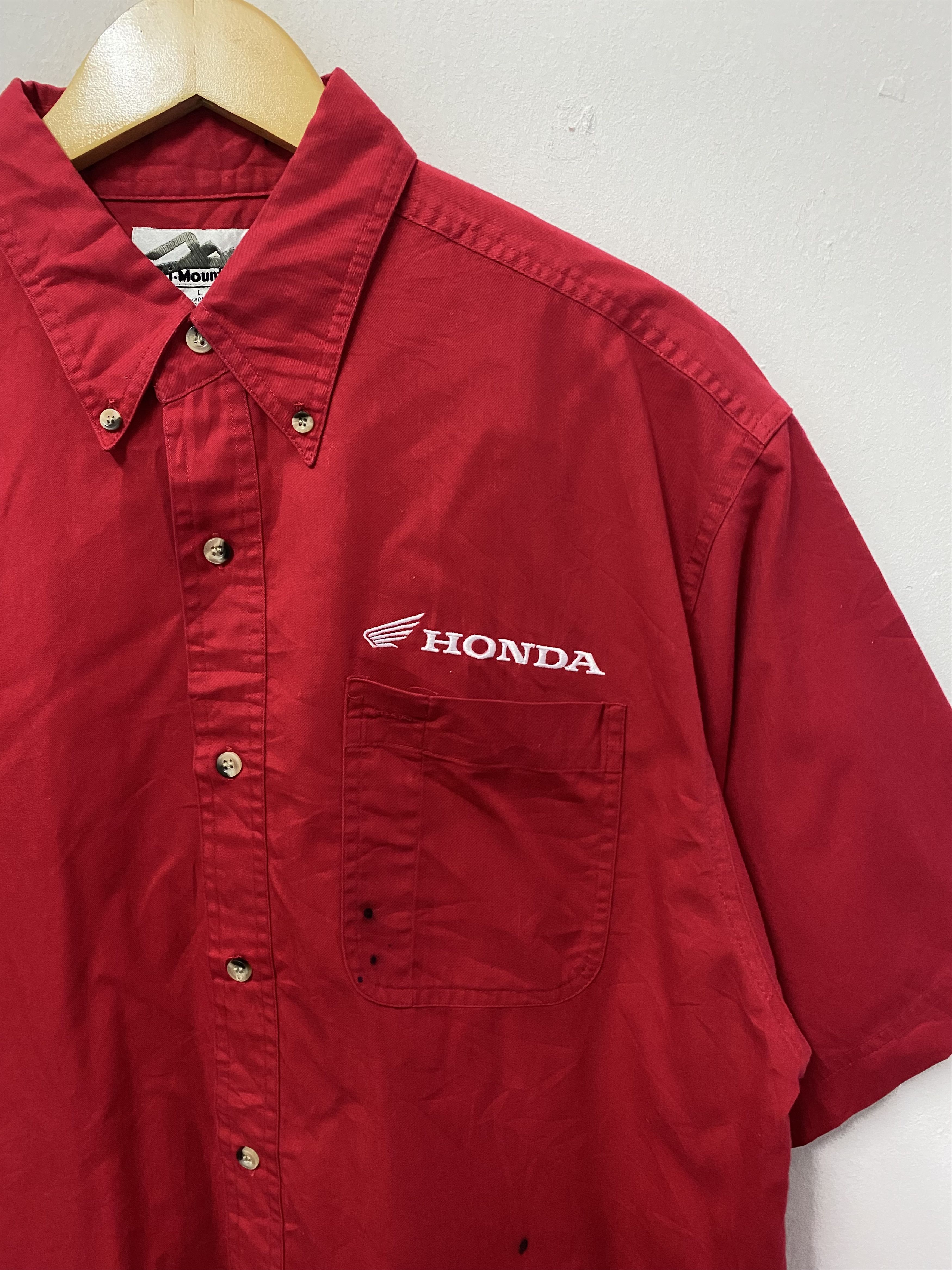 Honda Vintage Tri-Mountain Embroidery Honda Shirts Size US L / EU 52-54 / 3 - 3 Thumbnail