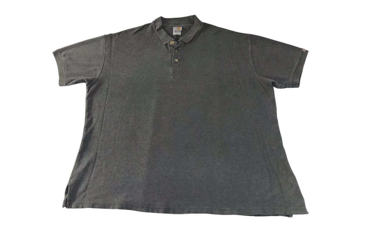 Carhartt Hype 90s Carhartt Plain Minimalist Polo Tee T-shirt Size US XXL / EU 58 / 5 - 1 Thumbnail
