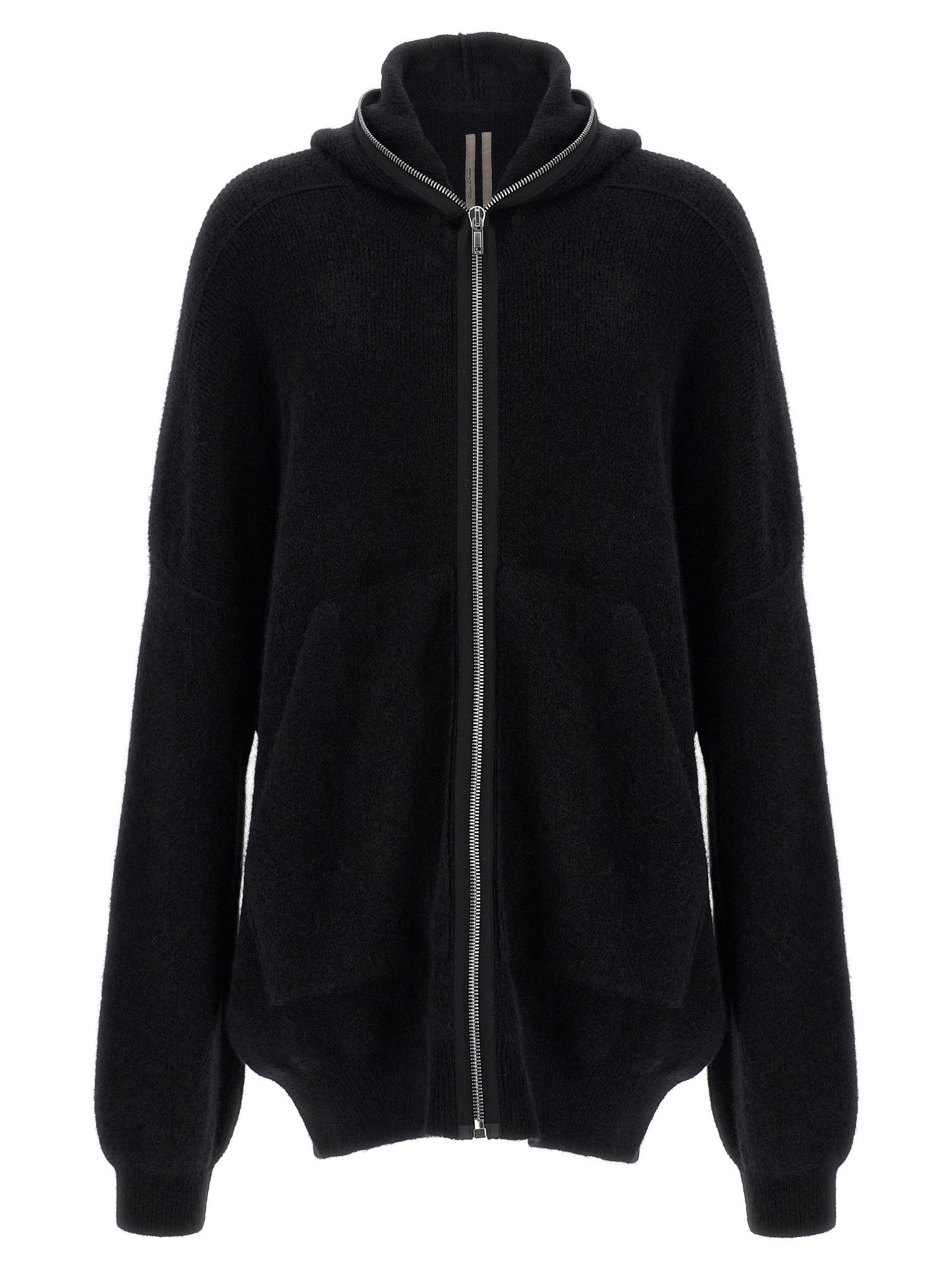 パーカー・フーディ RICK OWENS Hooded wool cardigan Rick Owens Black Hooded Cardigan Rick Owens