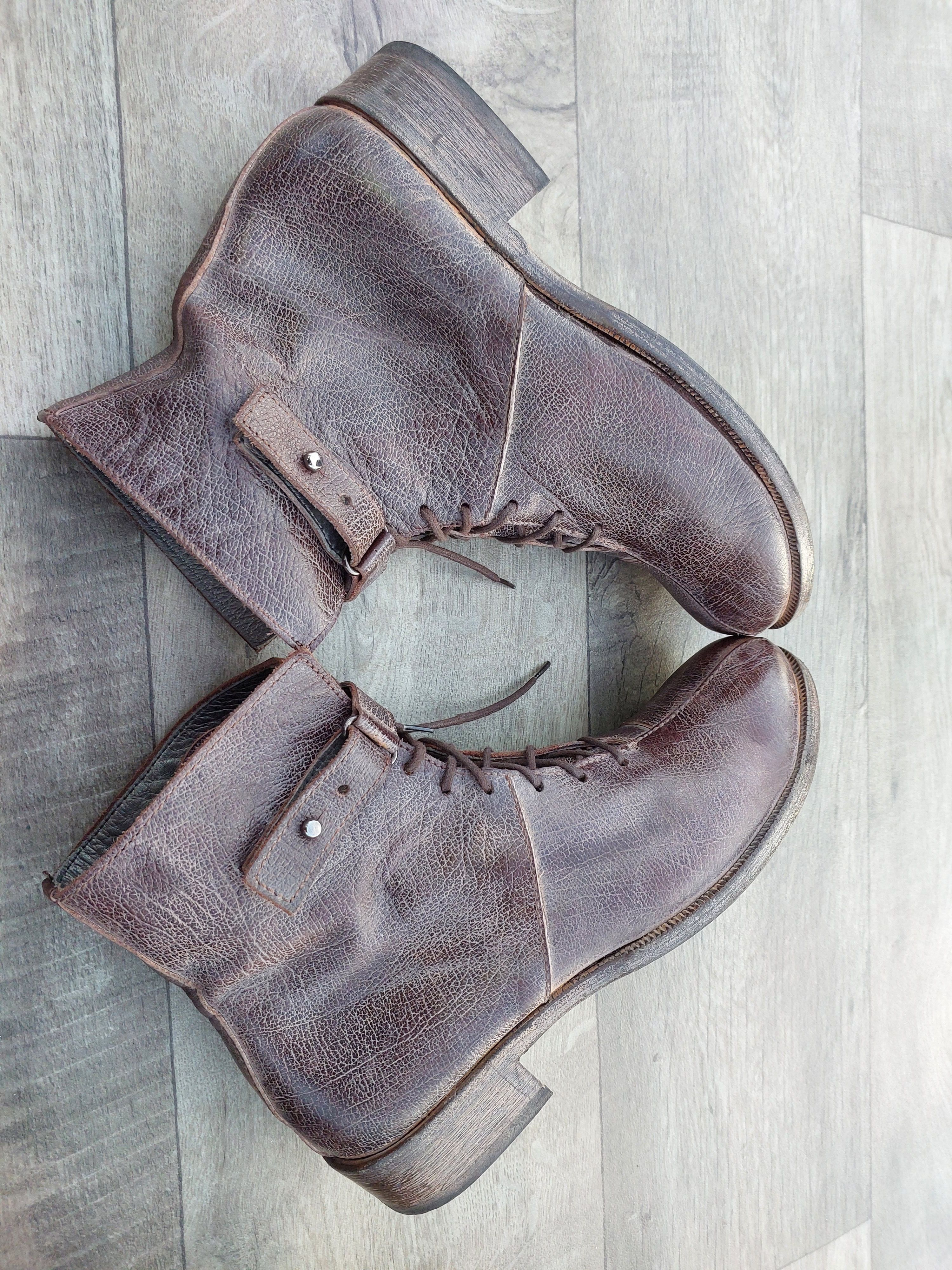 MoMA Avant Garde MOMA Brown Leather Ankle Boots Size US 6 / EU 39 - 7 Thumbnail
