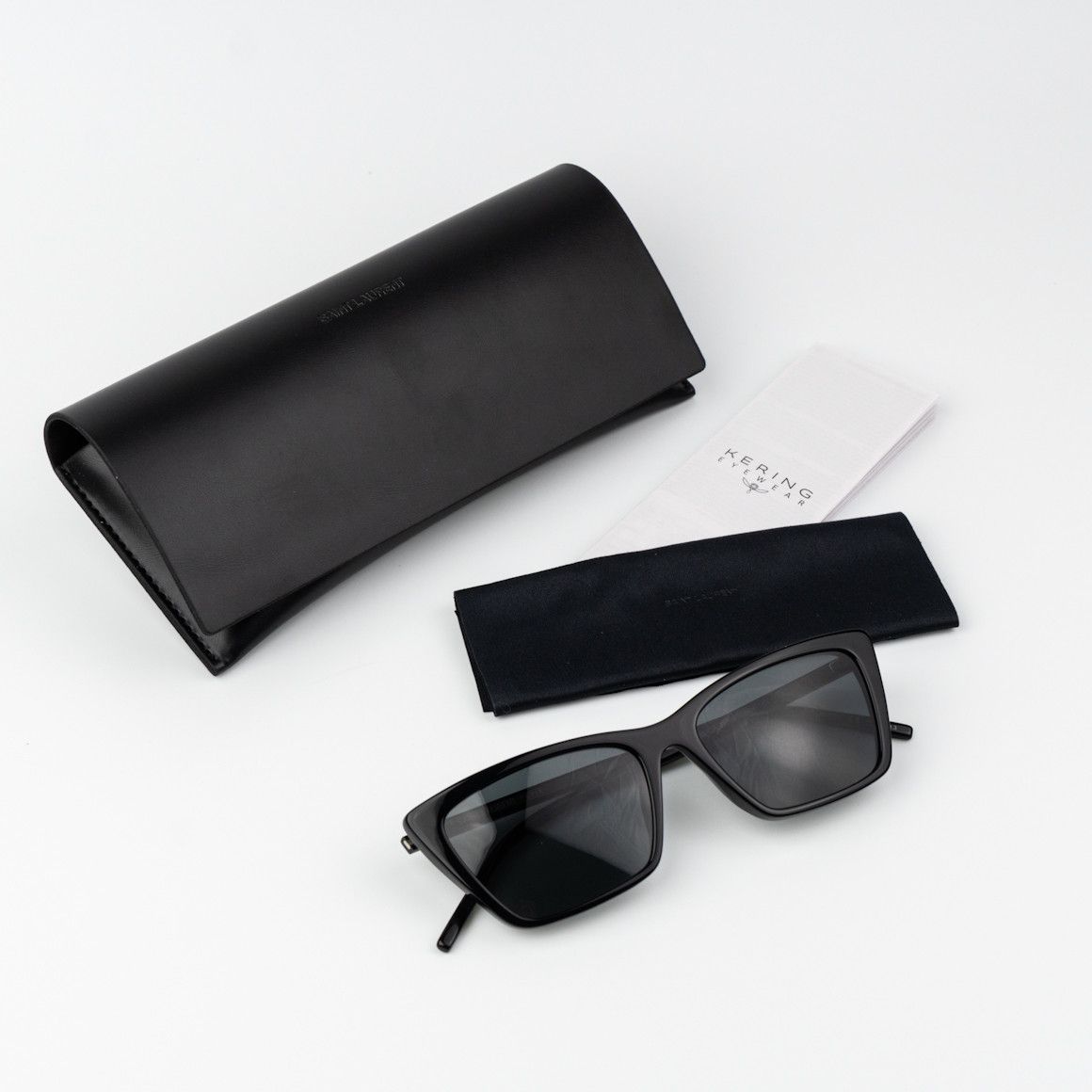 Saint Laurent Paris Saint Laurent Women Sunglasses Black SL737 MICA THIN 001 NEW Size ONE SIZE - 11 Thumbnail