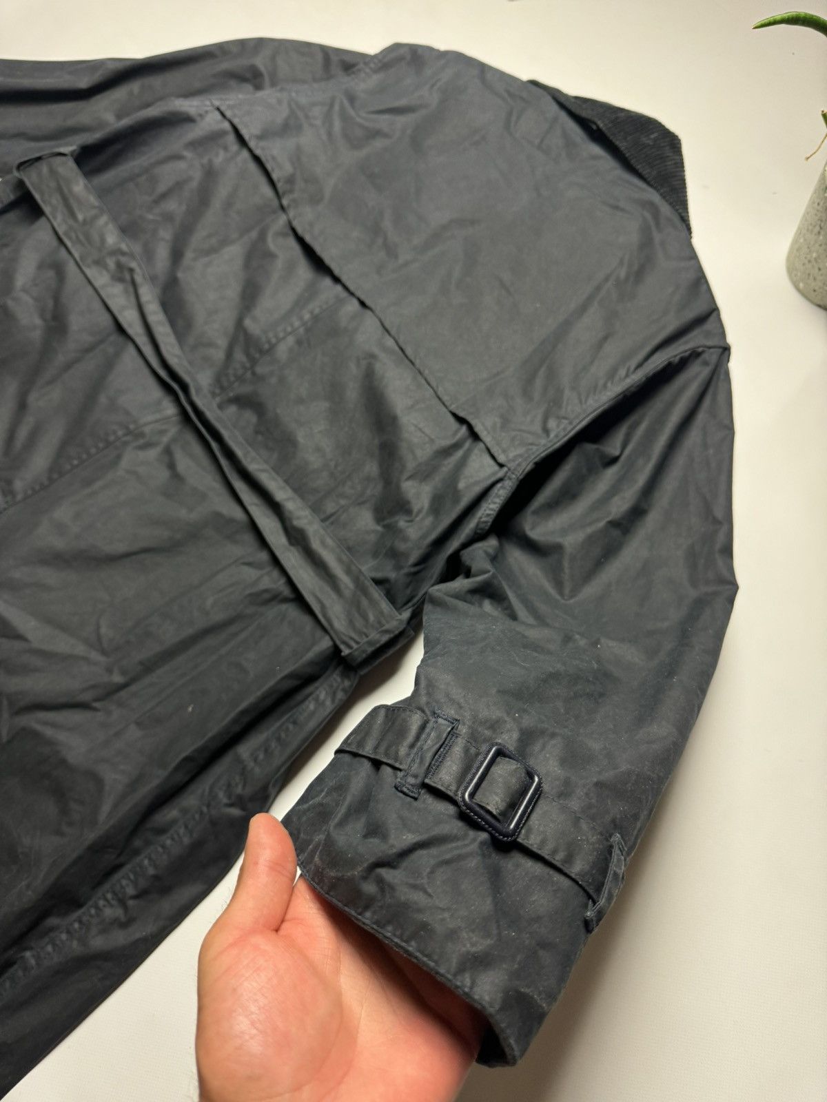 Barbour × Vintage RARE VINTAGE Barbour Wax coat Jacket y2k Size US L / EU 52-54 / 3 - 12 Thumbnail