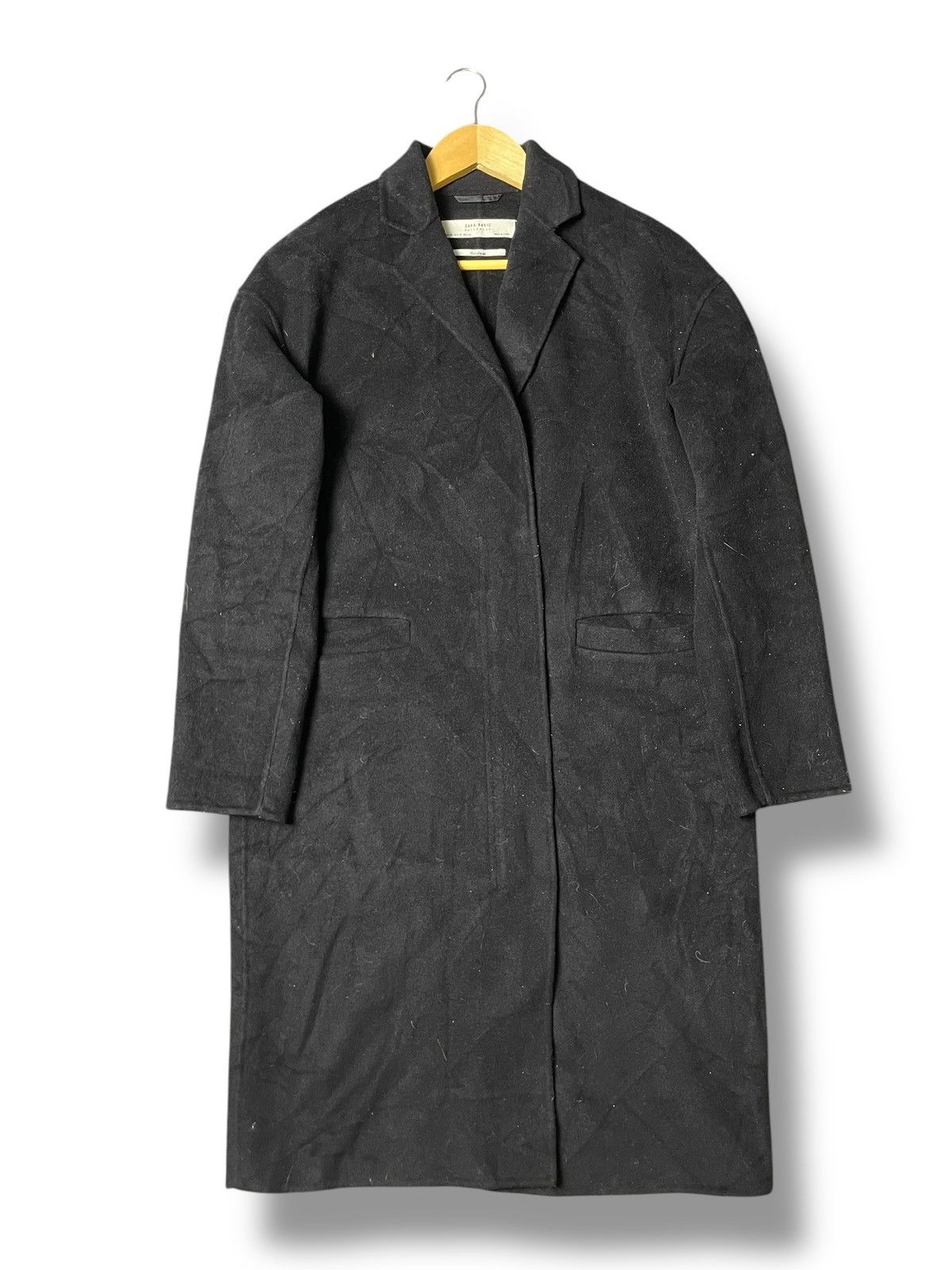 Designer × Vintage × Zara ZARA BASIC OUTERWEAR WOOL LONG COAT (85) Size US XS / EU 42 / 0 - 1 Thumbnail