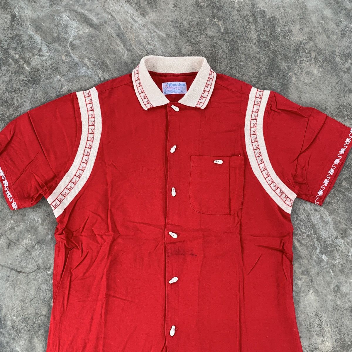 Vintage Vintage Houston Embroidery Rayon Bowling Shirt Size US M / EU 48-50 / 2 - 7 Thumbnail