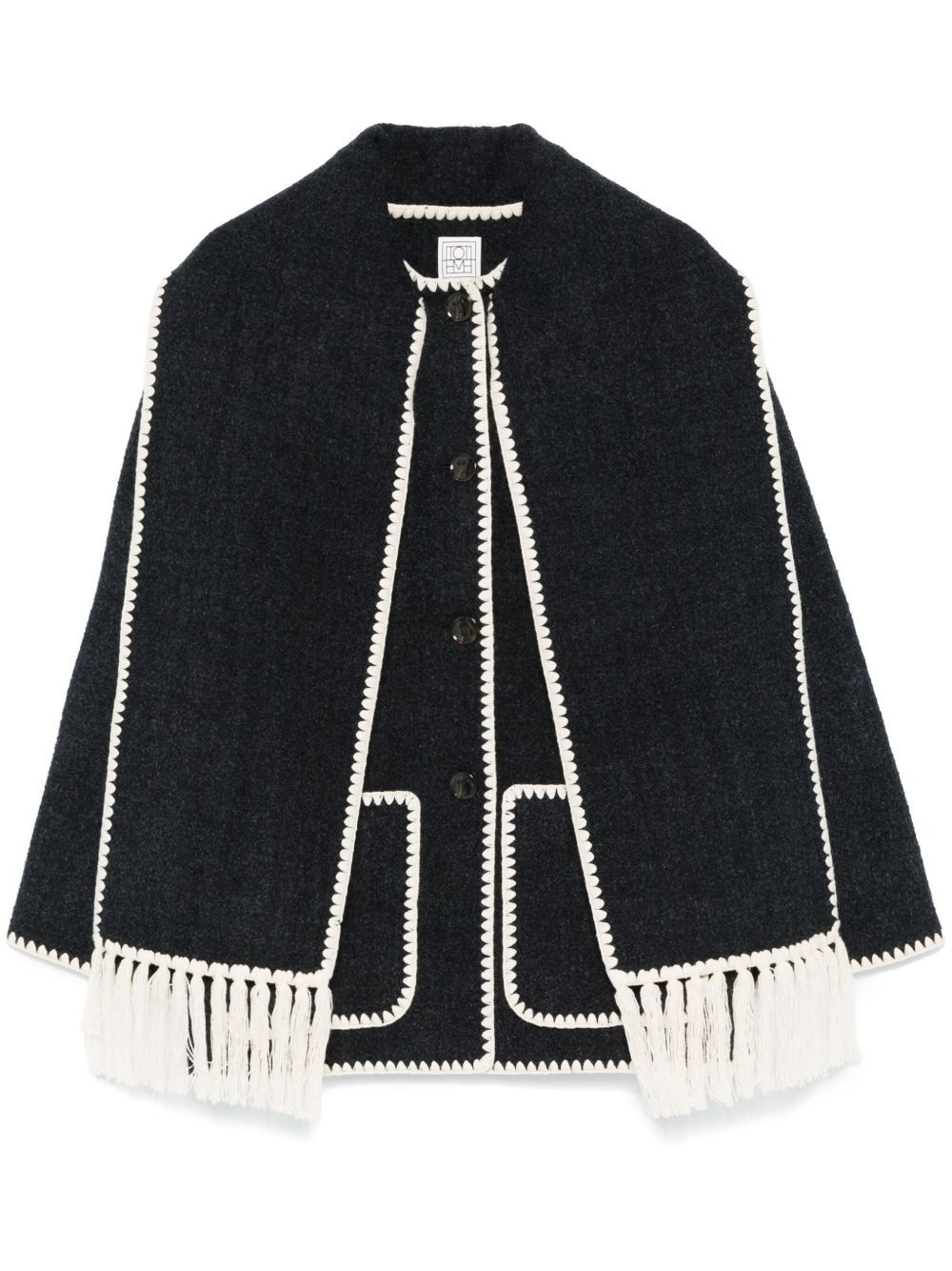 Toteme WOOL SCARFED JACKET Size XS / US 0-2 / IT 36-38 - 1 Thumbnail