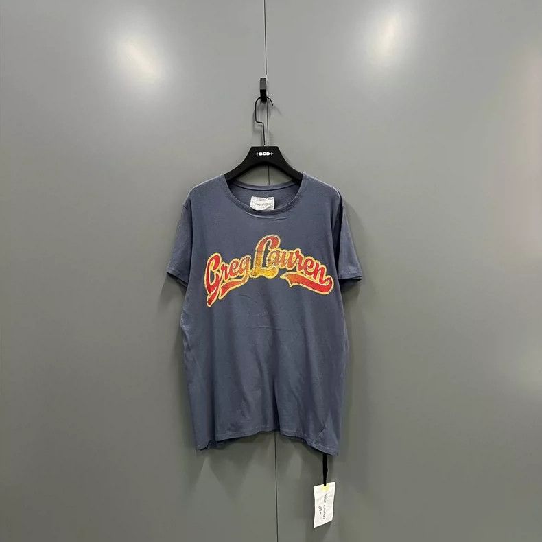 Greg Lauren greg lauren blue purple logo short sleeve t-shirt-dmc Size US S / EU 44-46 / 1 - 1 Thumbnail