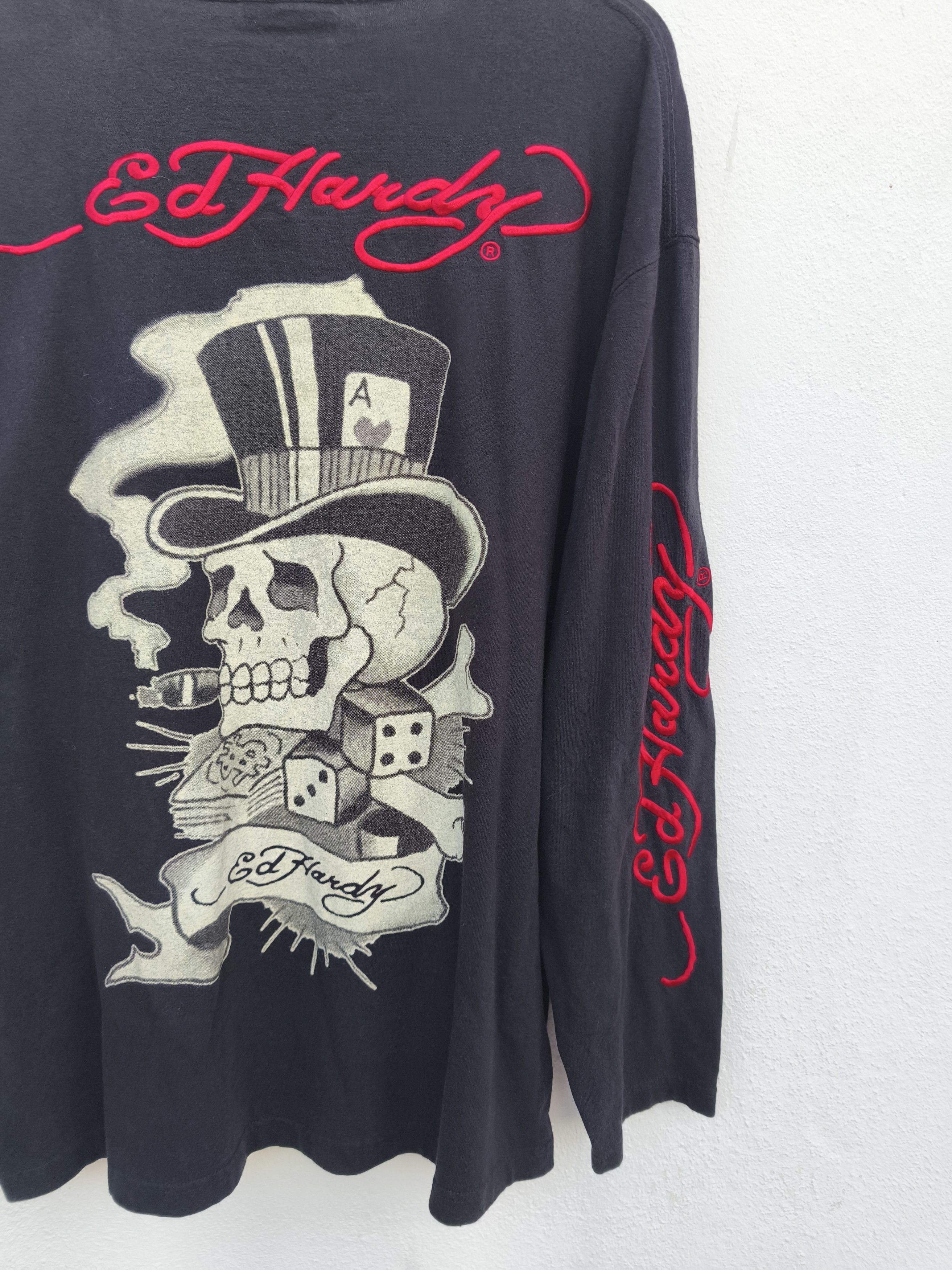 Ed Hardy 🔥 Ed Hardy t shirt long sleeve skulls Christian Audigier Size US XL / EU 56 / 4 - 5 Thumbnail
