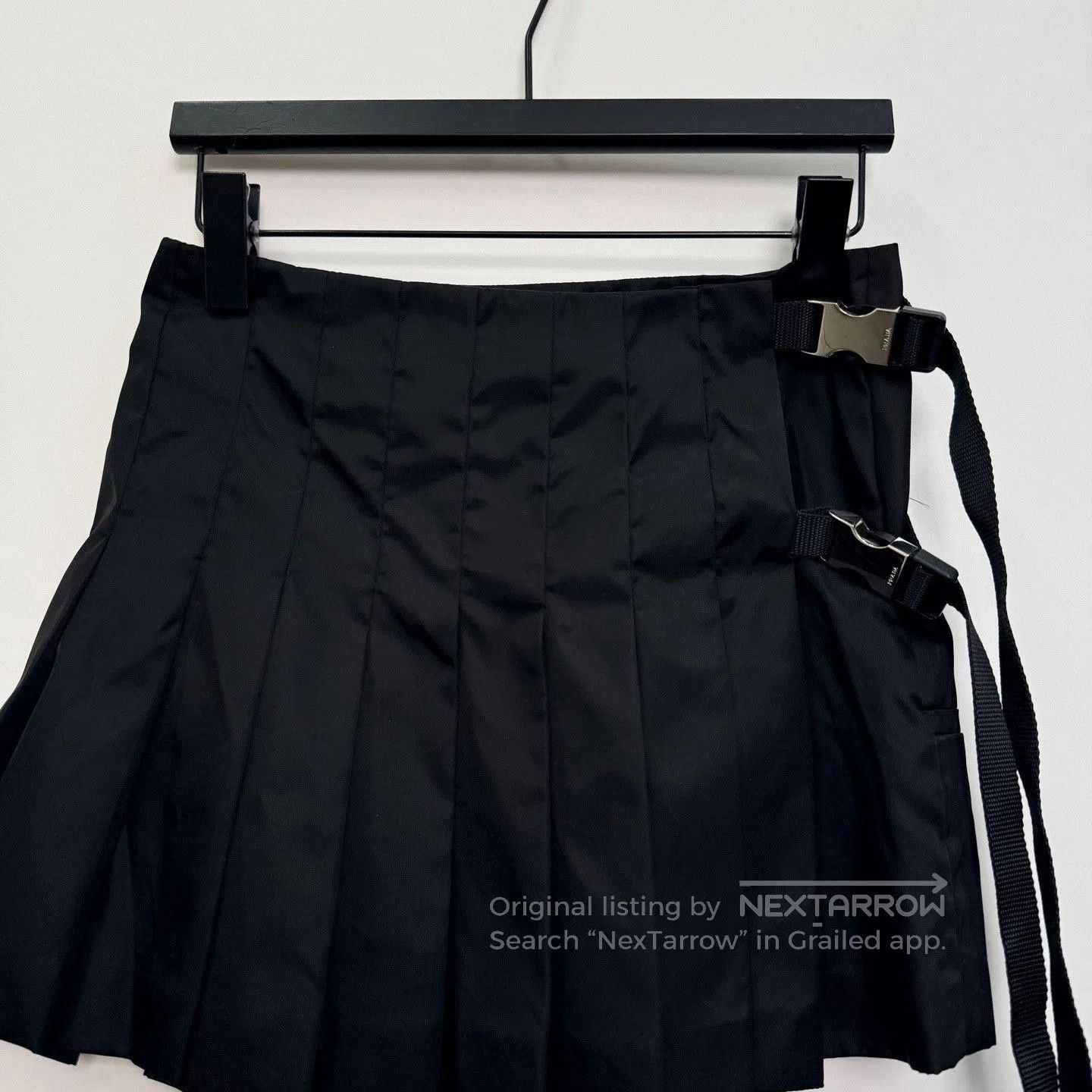Prada PRADA Lightweight Recycled Nylon Wrap Skirt. Size 37" - 2 Thumbnail