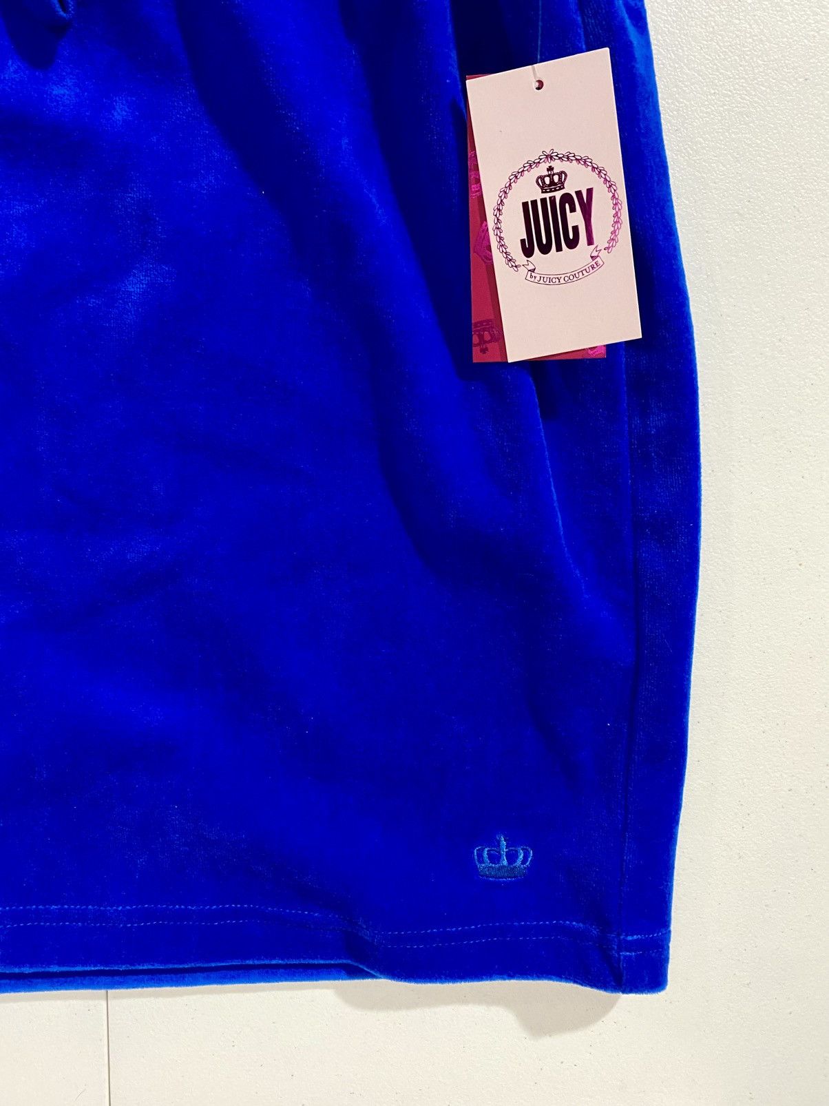 Juicy Couture Juicy Couture Regal Velour Royal Blue Skater Skirt S NWT Size 28" / US 6 / IT 42 - 6 Thumbnail