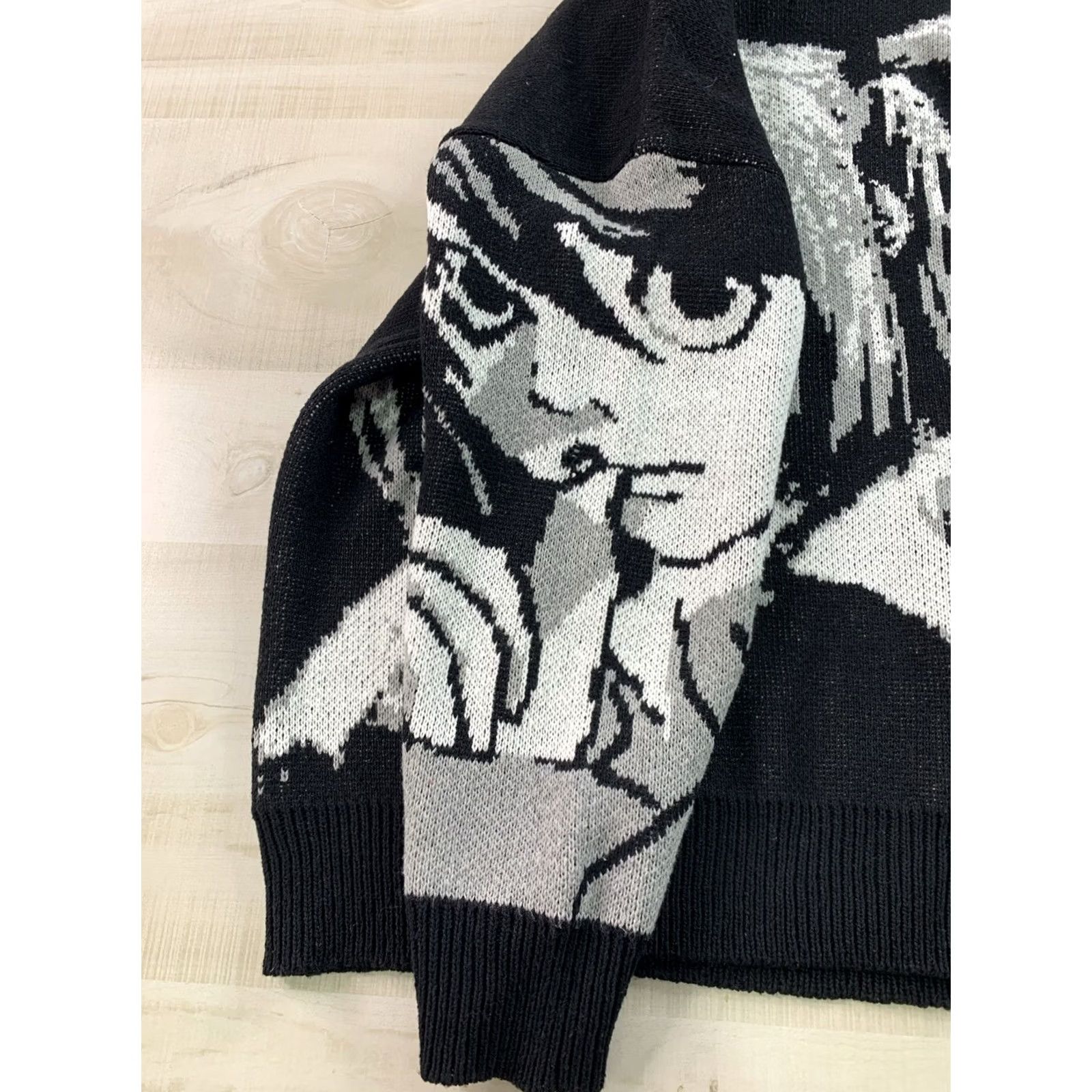 Vintage Death Note Sweater Size L Misa Amane Anime Knit Pullover Women Crew Neck 3/4 Sleeve Black Cotton Blend Regular Fit Vintage: No Size L / US 10 / IT 46 - 3 Thumbnail