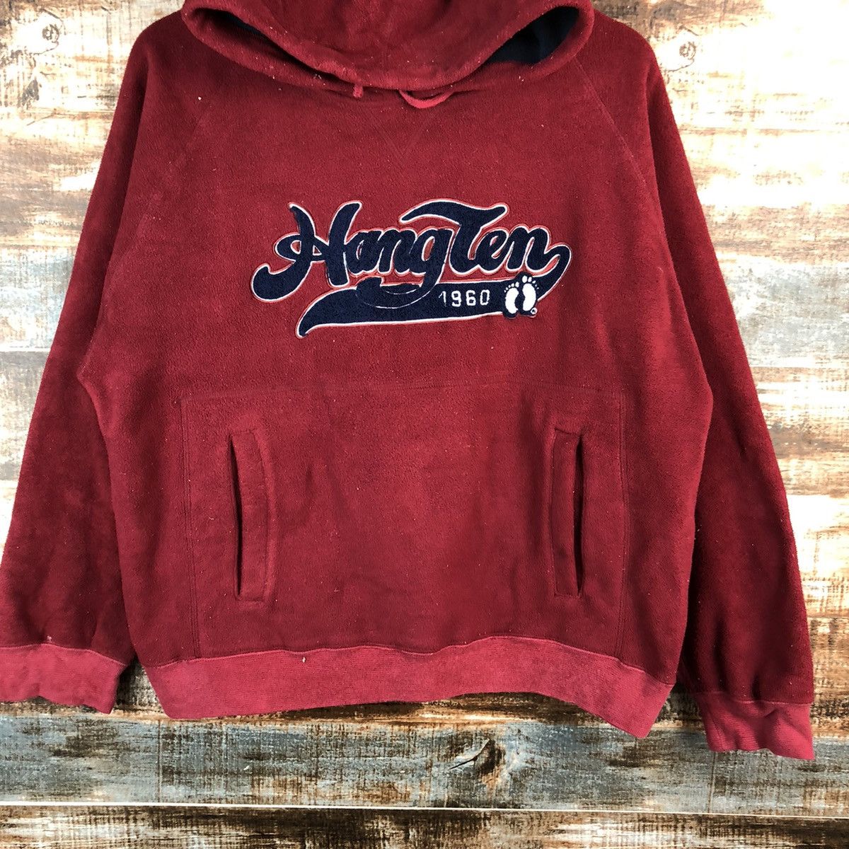 Hang Ten × Vintage Hang Ten vintage spell out Red Hoodie #A2508 Size US M / EU 48-50 / 2 - 3 Thumbnail