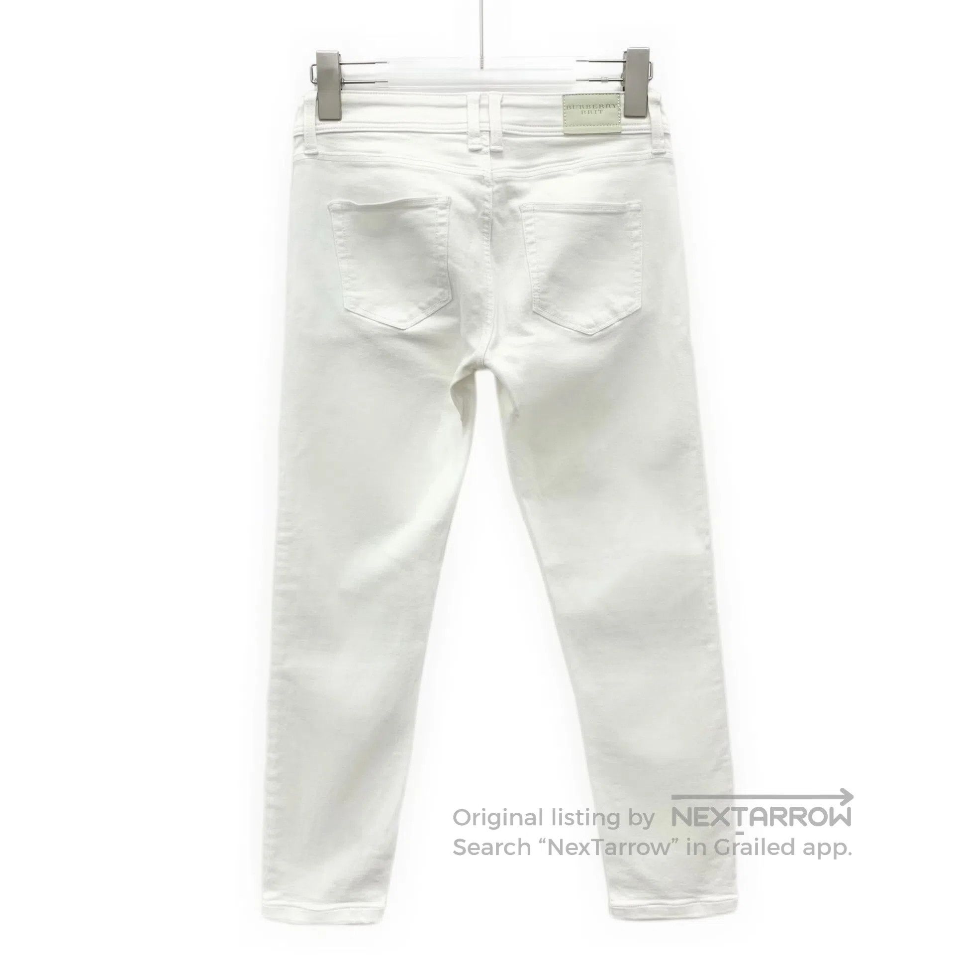 Burberry Burberry White cotton casual denim long pants| Size 25" / US 0 / IT 36 - 2 Thumbnail