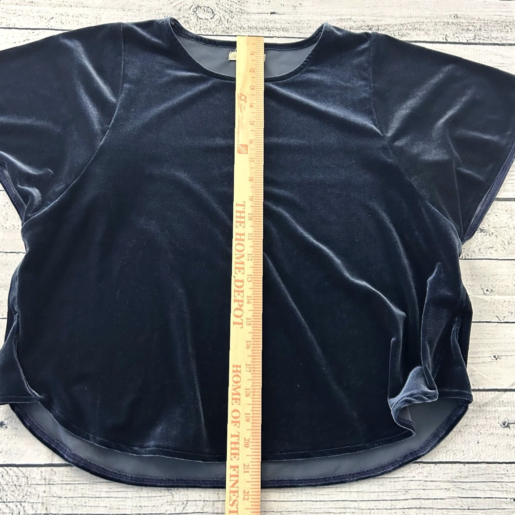 Madewell Madewell Short Sleeve Velour Top Women's M Blue Size M / US 6-8 / IT 42-44 - 3 Thumbnail