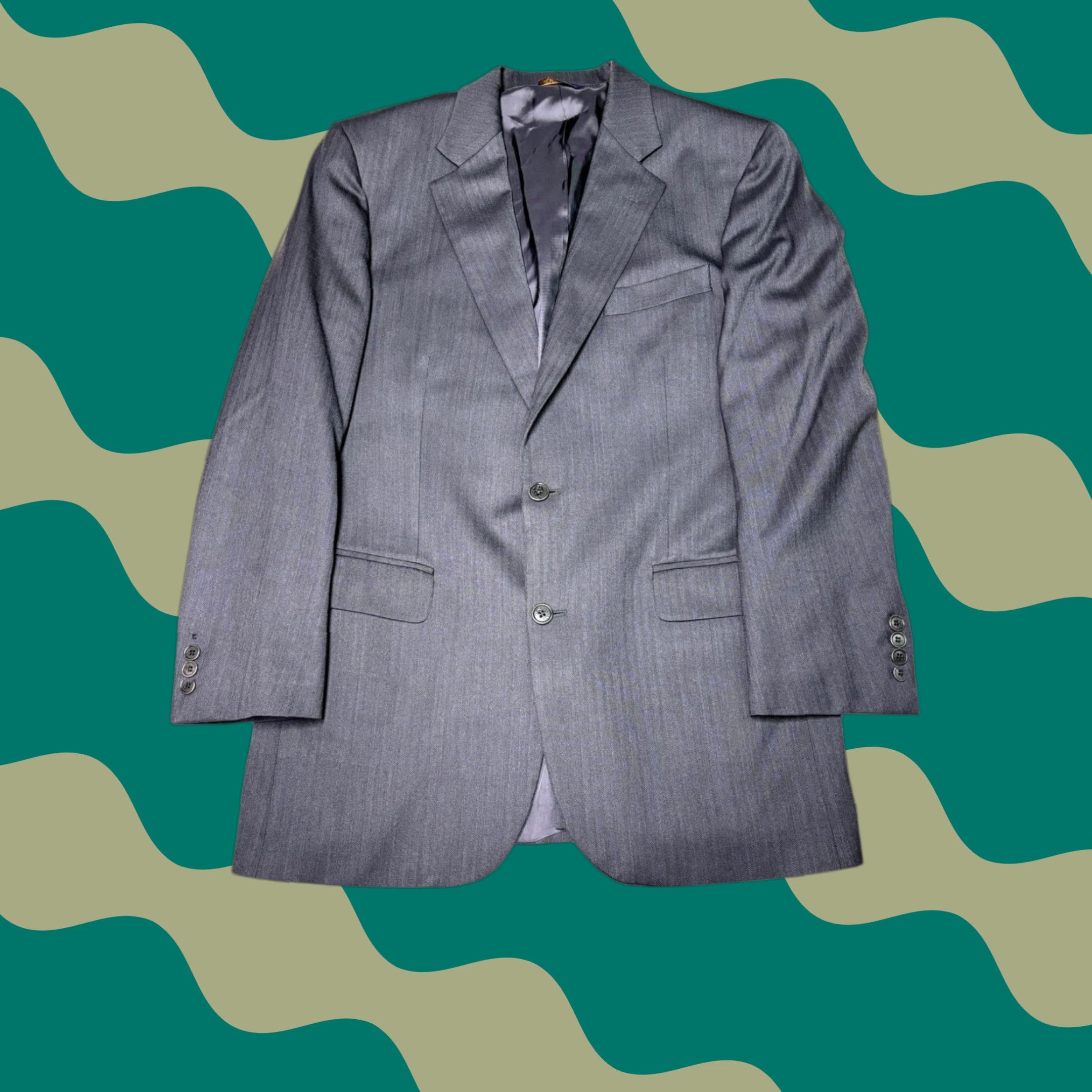 Brooks Brothers Brooks Brothers Madison 1818 Gray Herringbone Wool Blazer Jacket Mens 40L Size 40R - 1 Thumbnail
