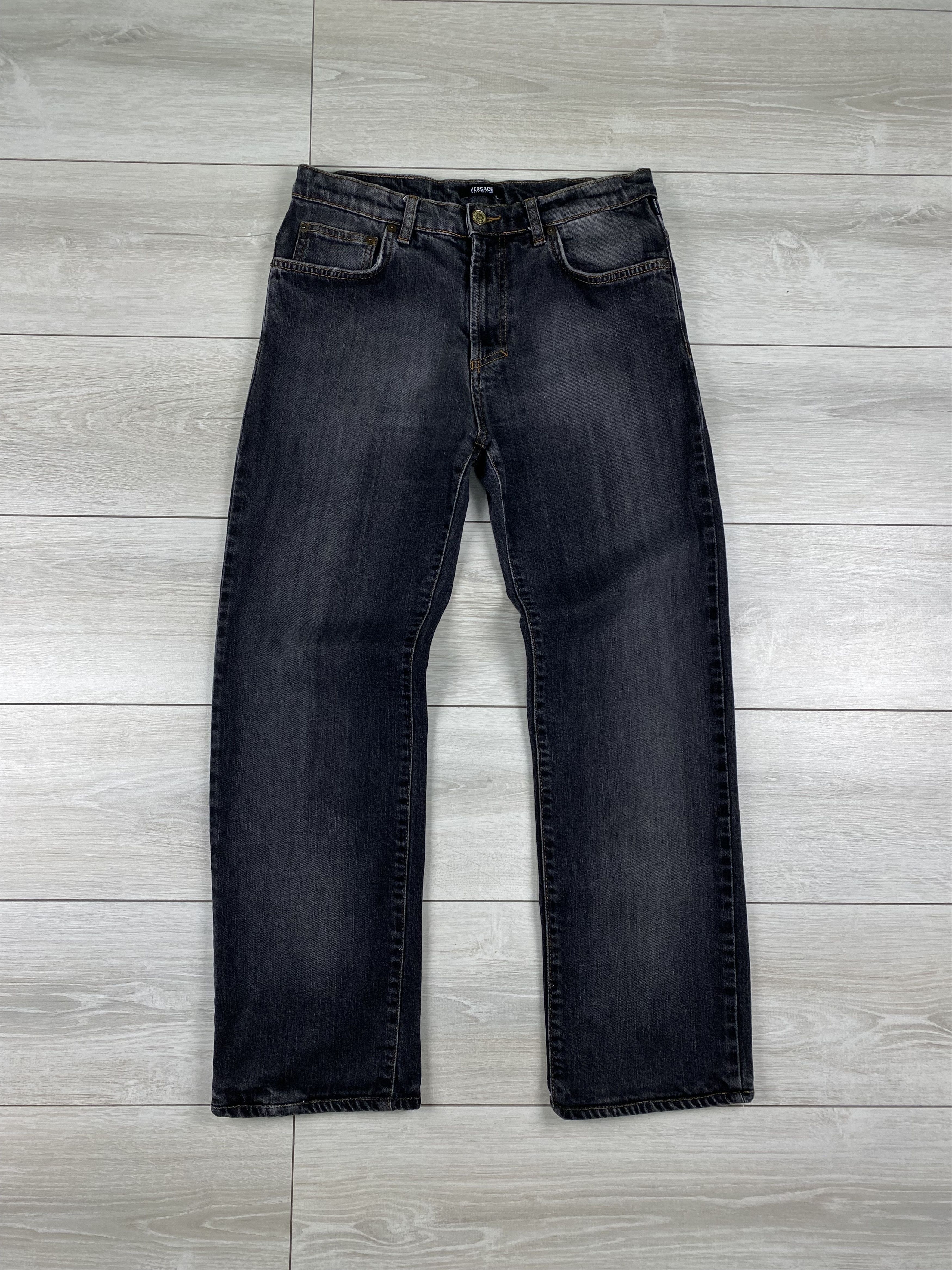 Versace Vintage Versace Jeans Couture Faded Gray Denim Jeans Size 33 Size US 33 - 1 Thumbnail