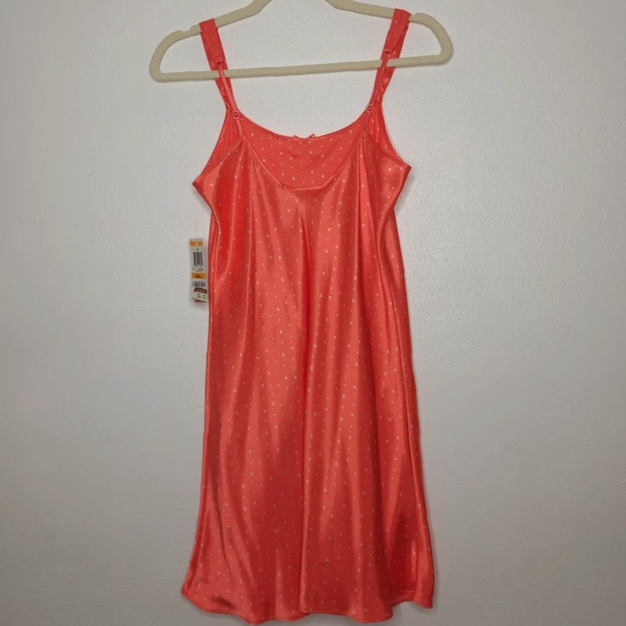 Vintage NWT Morgan Taylor Intimates Slip Dress Small Fairy Whimsy Polka Dot Satin Short Womens/S Mens? Size S / US 4 / IT 40 - 5 Thumbnail