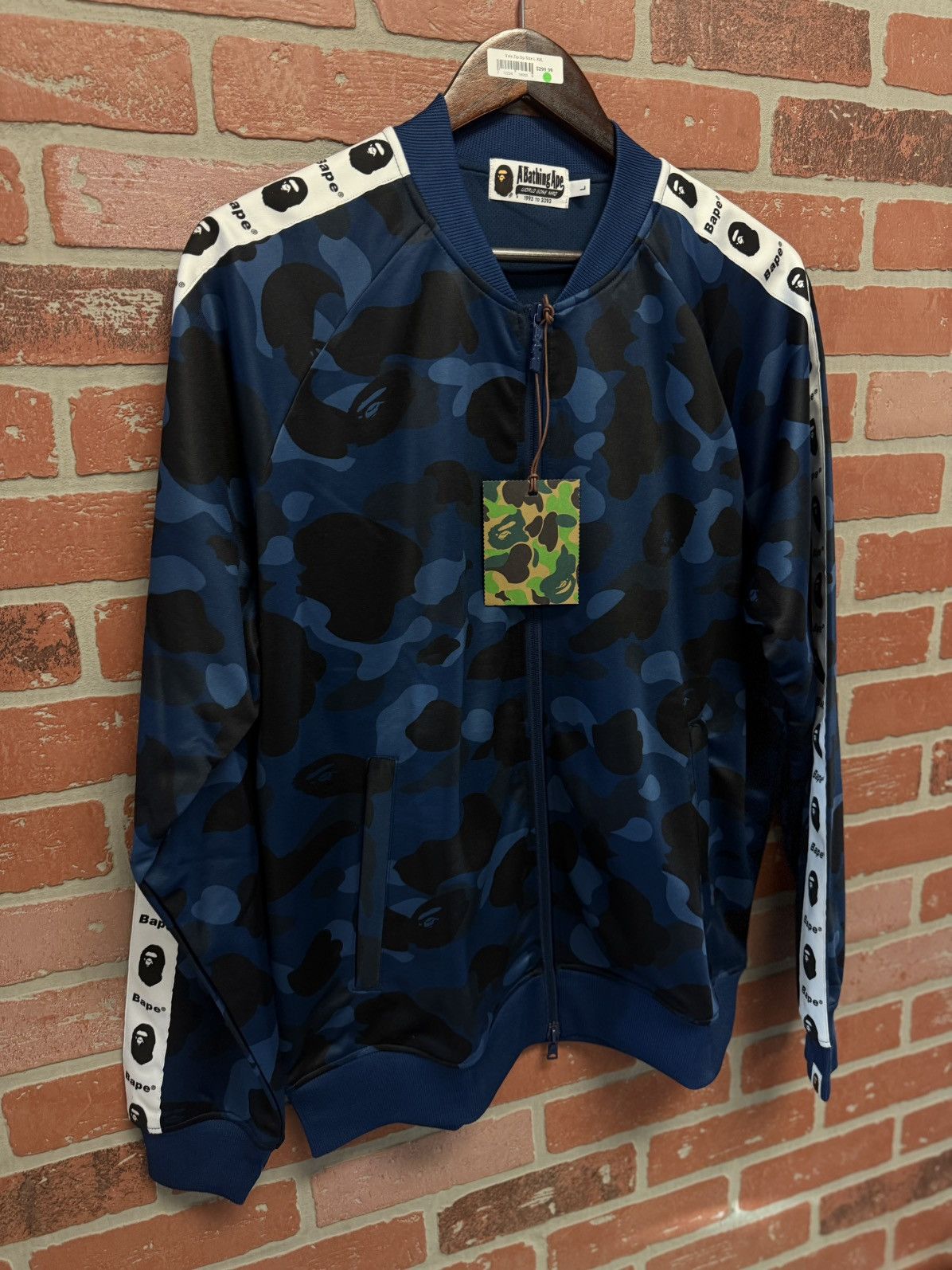 Bape Bape Camo Blue Tape Jersey Zip Up Jacket Size Large (NEW) Size US L / EU 52-54 / 3 - 2 Thumbnail