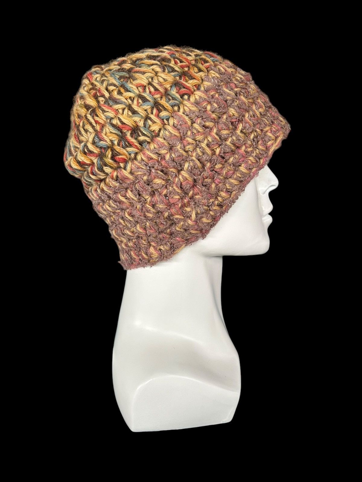 Japanese Brand × Kapital × Vintage Crochet Knitted handmade big Beanie Hats Rare ☠️☠️ Size ONE SIZE - 3 Thumbnail
