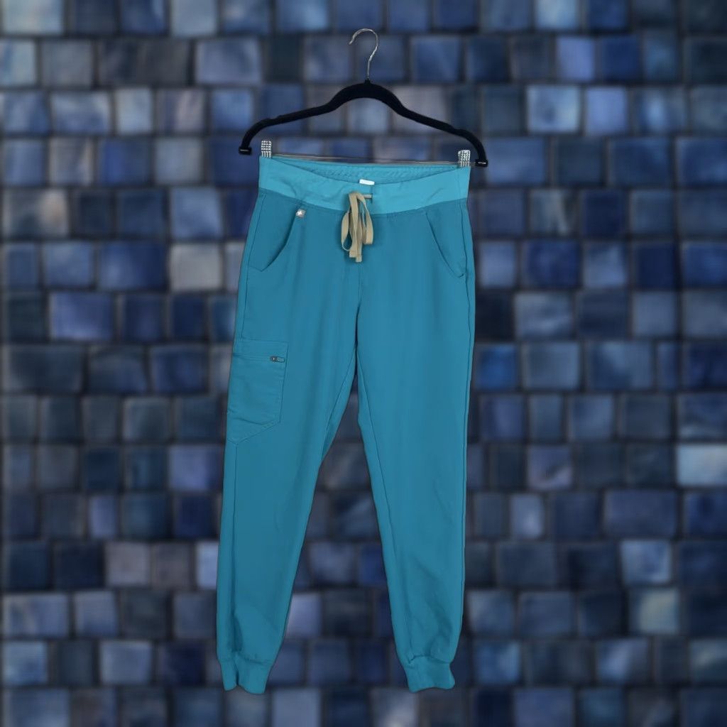 Vintage FIGS Womens XS Blue Technical Jogger Pants Scrub Cargo Workwear Medical Shirt? Size 26" / US 2 / IT 38 - 1 Thumbnail