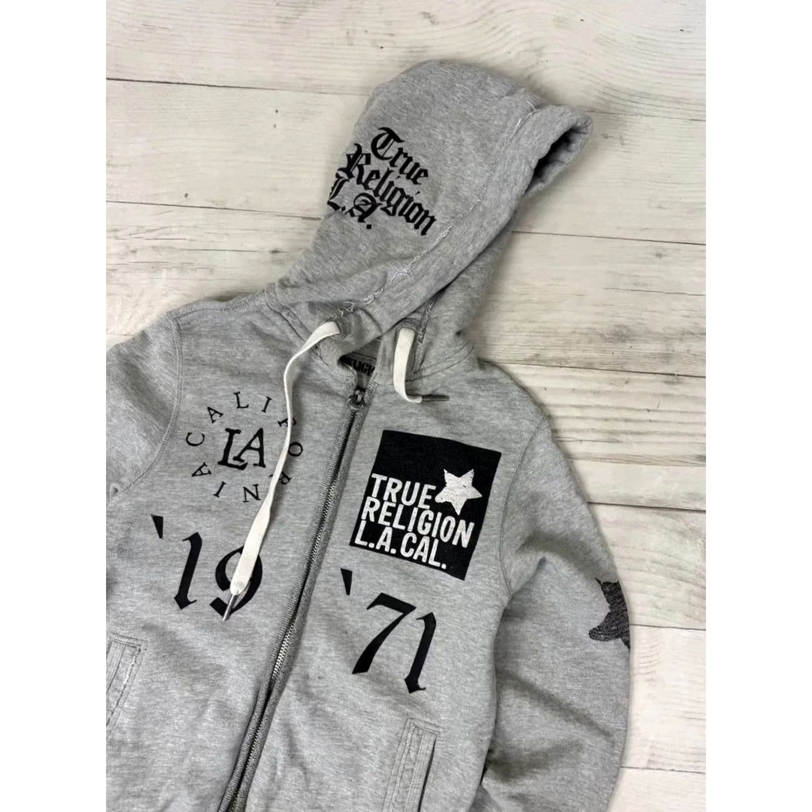 True Religion True Religion Hoodie Full Zip 1971 Logo Y2K Men SZ S Gray Size US S / EU 44-46 / 1 - 4 Thumbnail