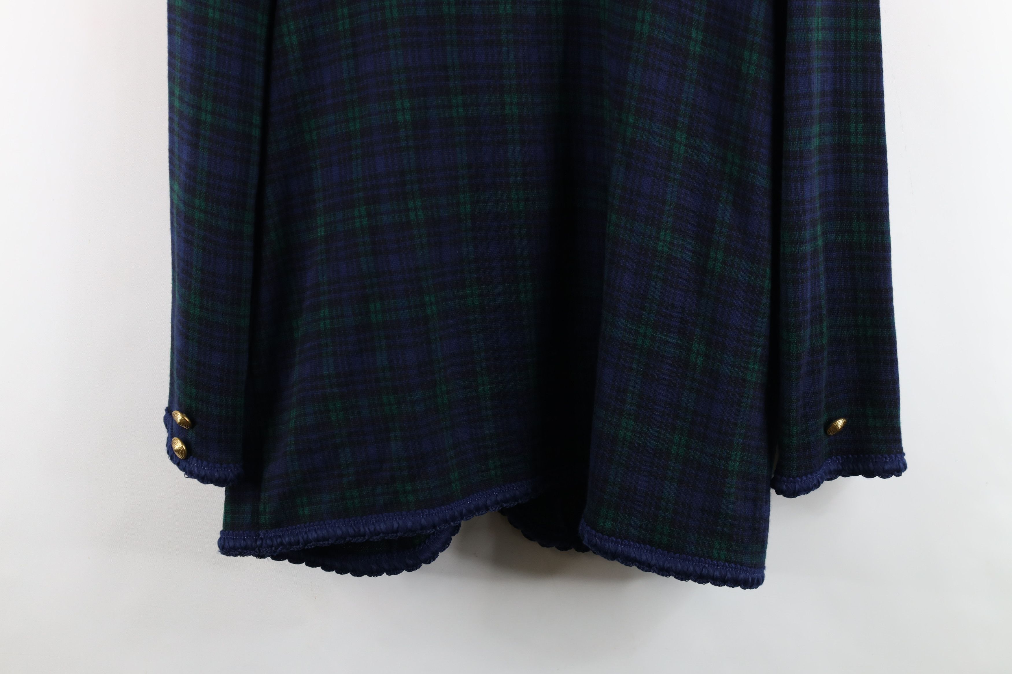 Vintage Vintage 90s Streetwear Blazer Cardigan Sweater Plaid USA Size XXL / US 16-18 / IT 52-54 - 14 Thumbnail