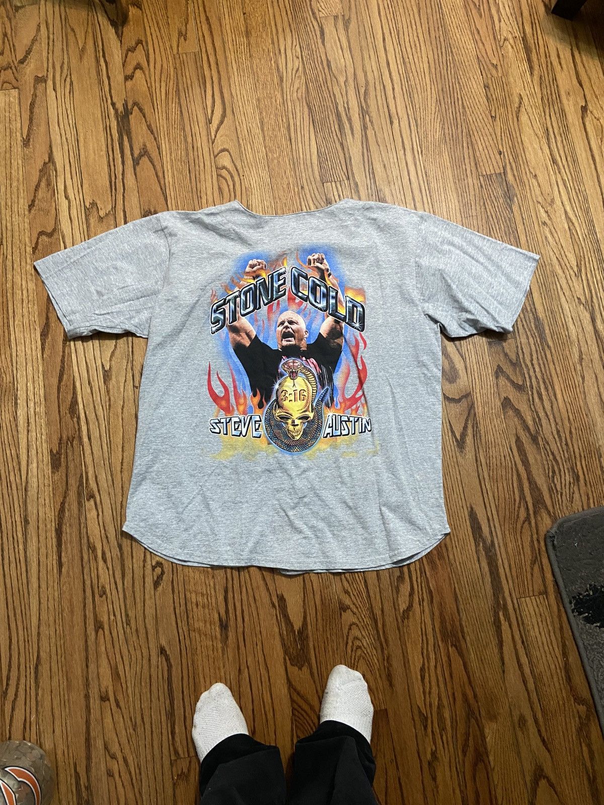Vintage × WWF Vintage Wwf stone cold jersey Size US XL / EU 56 / 4 - 1 Thumbnail