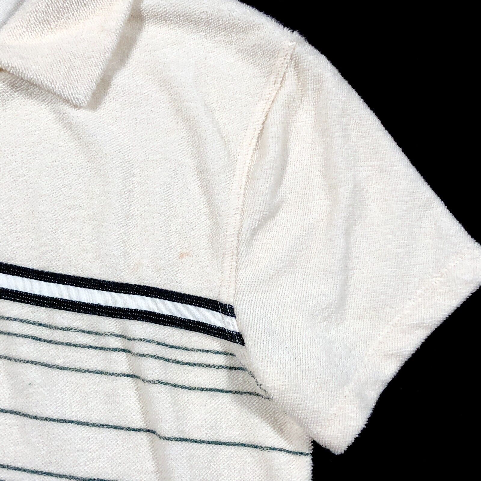 Saint Laurent Paris × Yves Saint Laurent Saint Laurent Striped Cotton Terry Polo Shirt Size Medium M Size US M / EU 48-50 / 2 - 3 Thumbnail