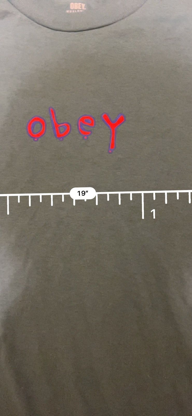 Obey × Supreme Blue/Grey Obey acid logo tee Size US M / EU 48-50 / 2 - 5 Thumbnail