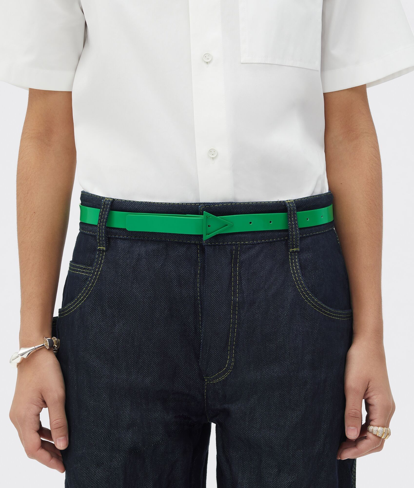 Bottega Veneta o1n1vont1225 Size: 70 / Triangle Belt in Parakeet Size ONE SIZE - 3 Thumbnail