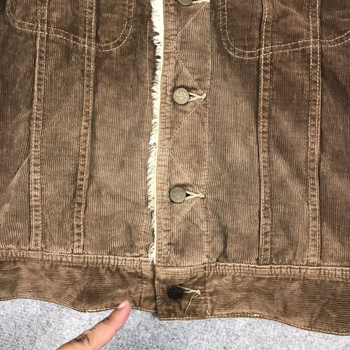Japanese Brand × Lee LEE CORDUROY SHERPA BUTTON SUNFADED JACKET Size US S / EU 44-46 / 1 - 8 Thumbnail
