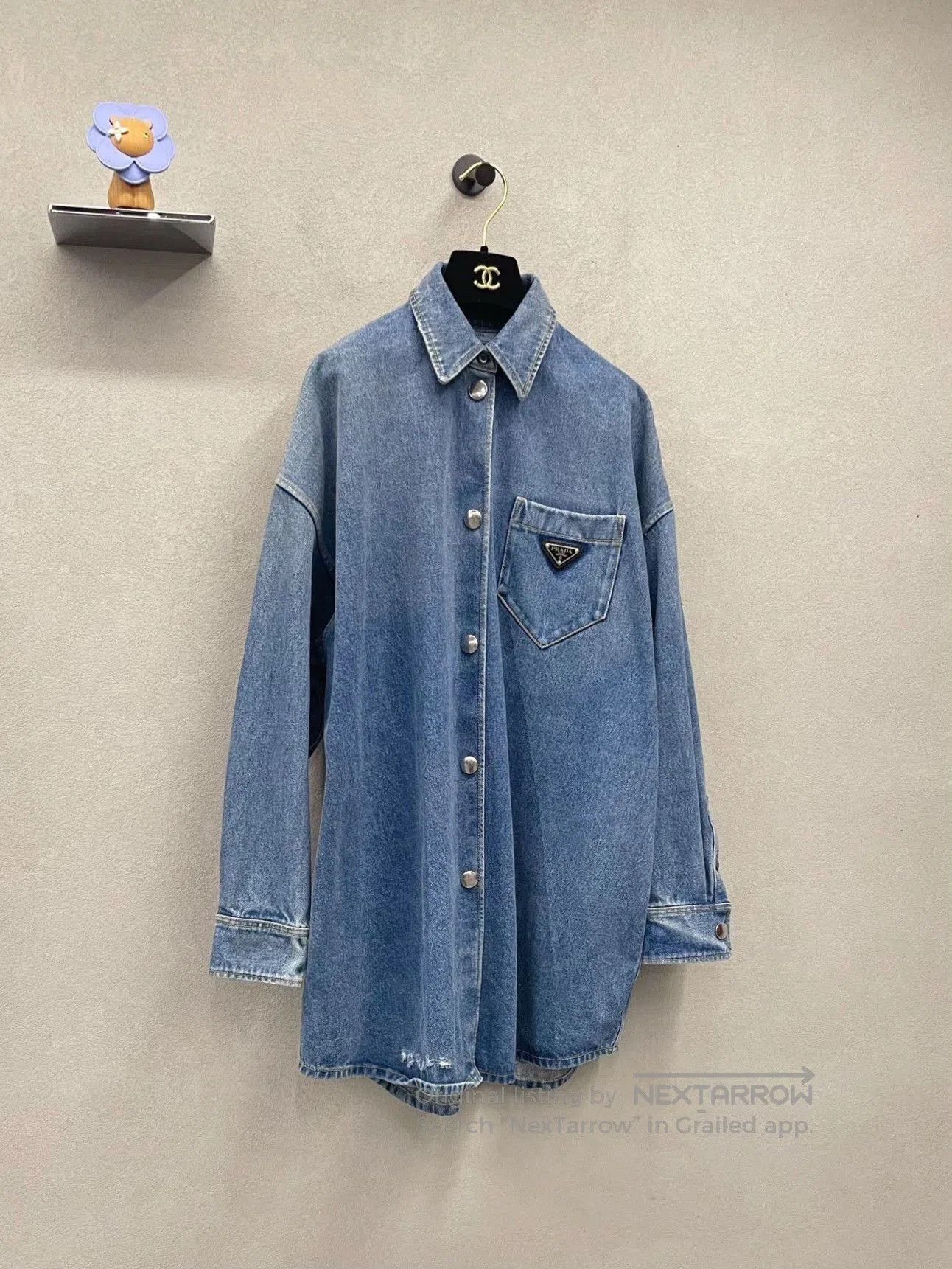 Prada Prada Denim Blue Jacket Size 38. Size S / US 4 / IT 40 - 5 Thumbnail