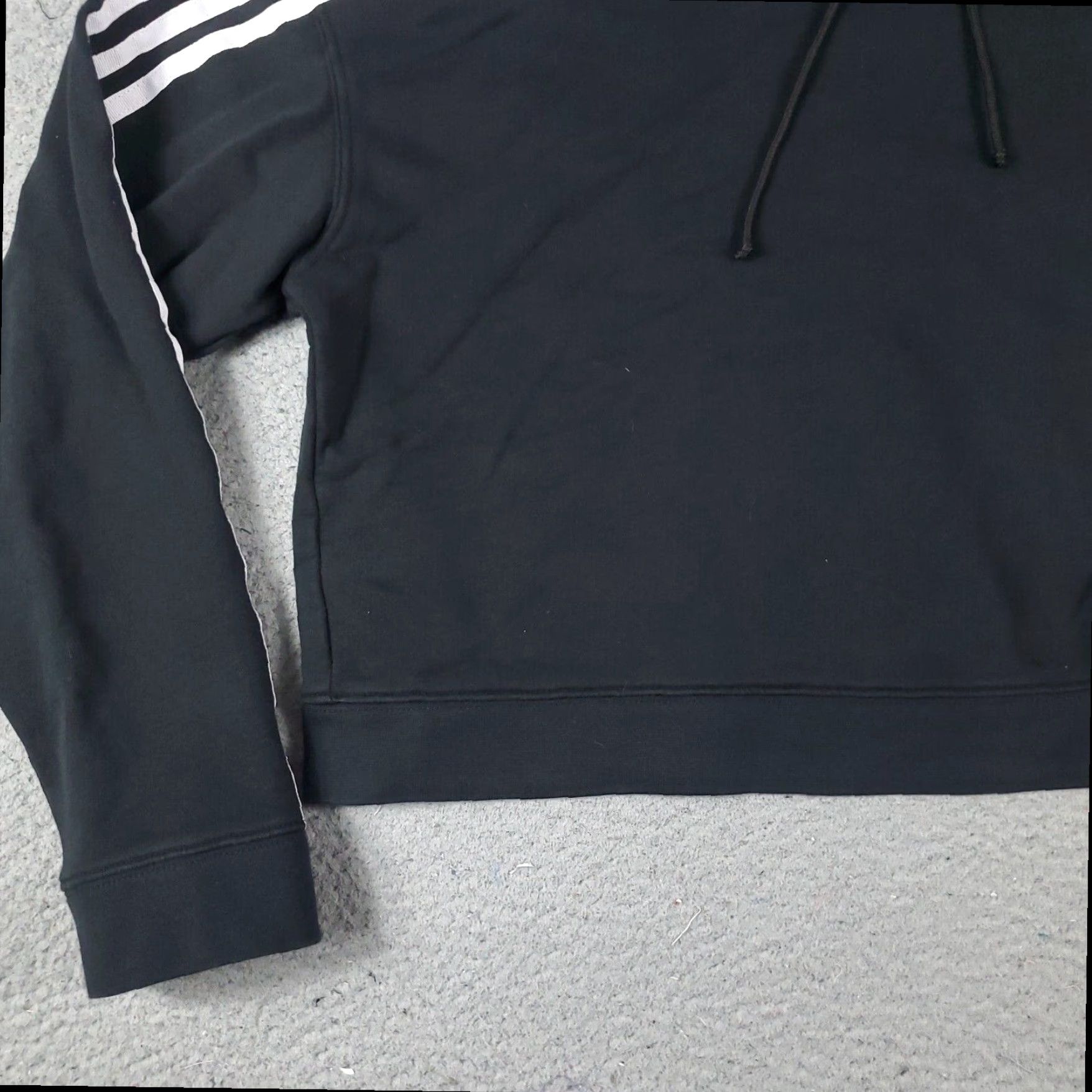 Adidas Adidas Pullover Hoodie Womens Medium Black Cotton Blend Long Sleeve Sweatshirt Size M / US 6-8 / IT 42-44 - 3 Thumbnail