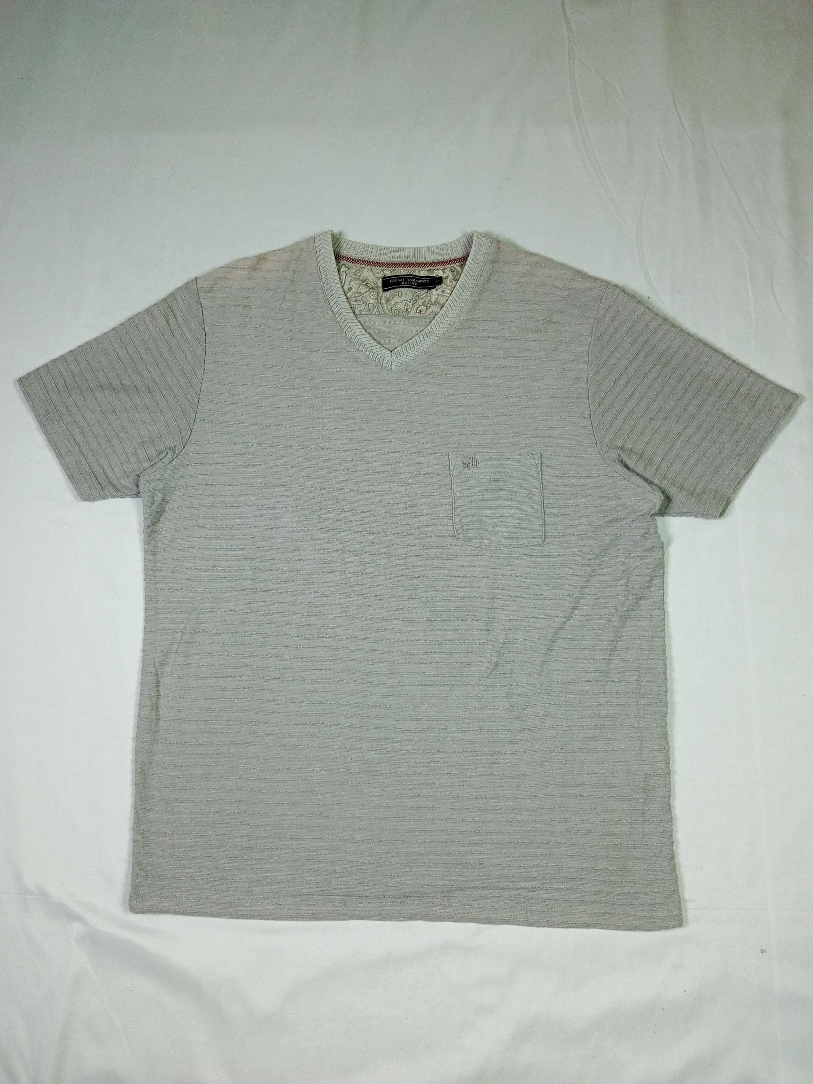 Japanese Brand × Kansai Yamamoto Kansai Yamamoto Short Sleeve v neck t-shirt Size US XL / EU 56 / 4 - 1 Thumbnail