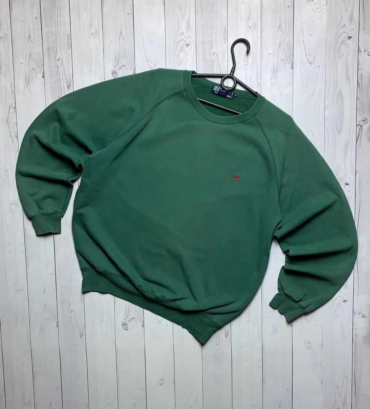Vintage Vintage polo Ralph Lauren logo sweatshirt green rare size M Size US M / EU 48-50 / 2 - 1 Thumbnail