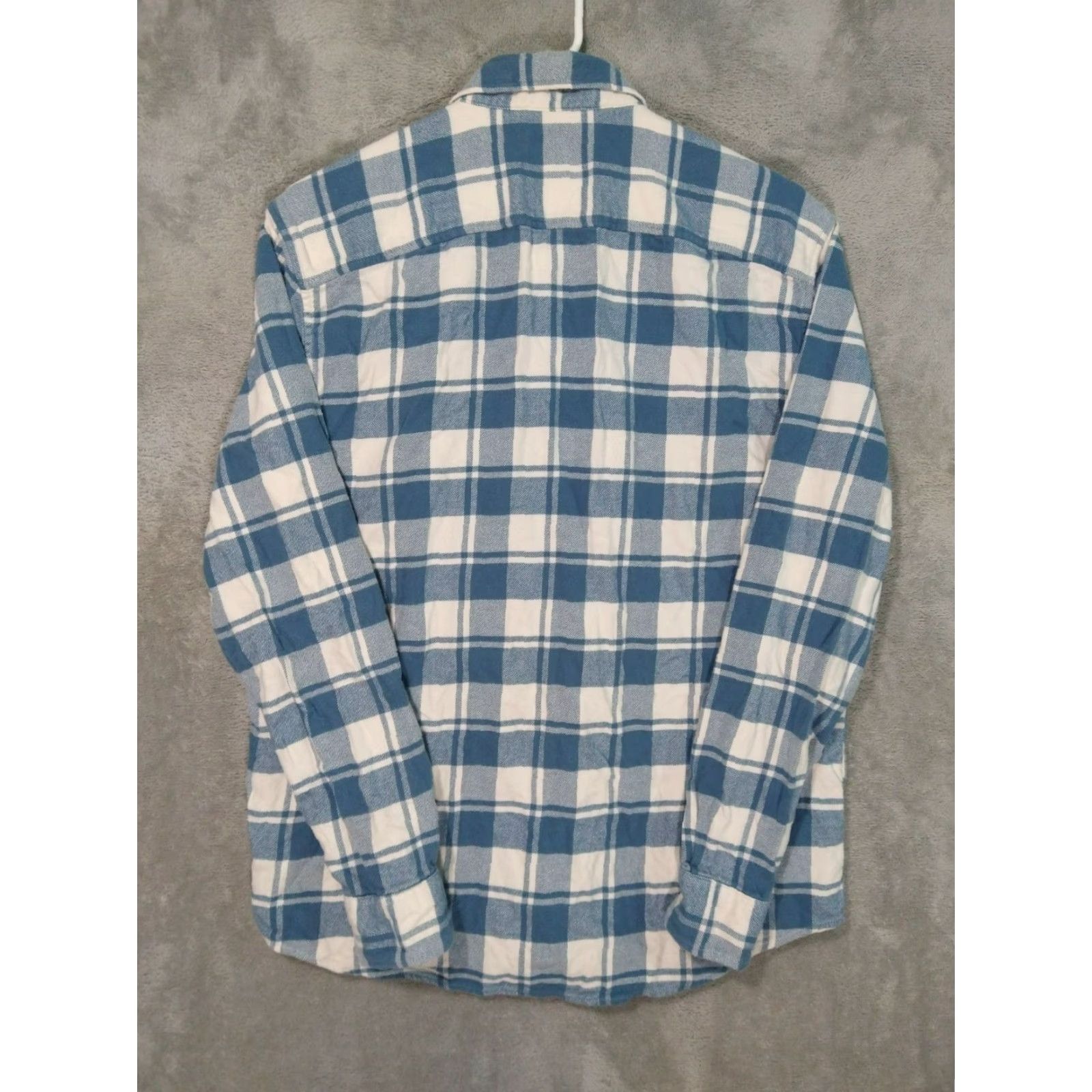 American Eagle Outfitters American Eagle Flannel Shirt Mens Medium Blue White Plaid Super Soft Button-Up Long Sleeve Size US M / EU 48-50 / 2 - 2 Thumbnail