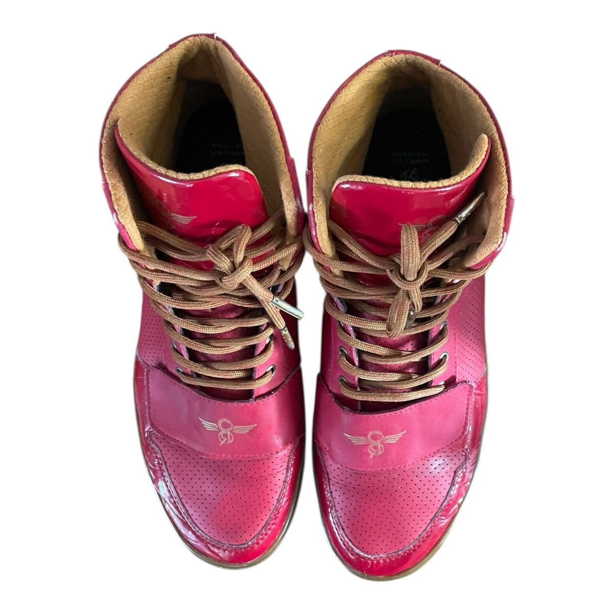 Creative Recreation Creative Recreation Cesario High Top Red Fashion Sneakers Size US 9.5 / EU 42-43 - 8 Thumbnail