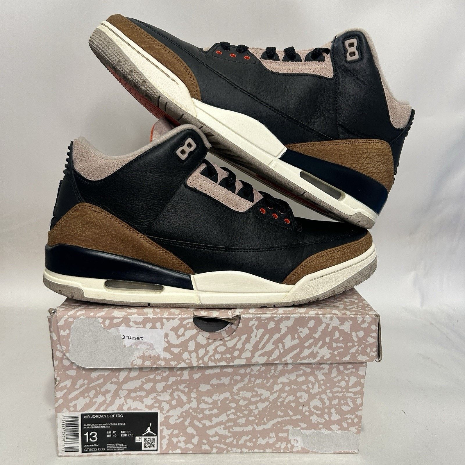 Jordan Brand Nike Air Jordan 3 Retro OG “Desert Elephant” Size US 13 / EU 46 - 1 Thumbnail