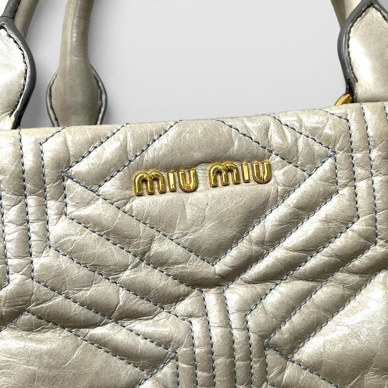 Miu Miu Miu Miu - Quilted Leather Handbag Shoulder Strap Size ONE SIZE - 2 Thumbnail