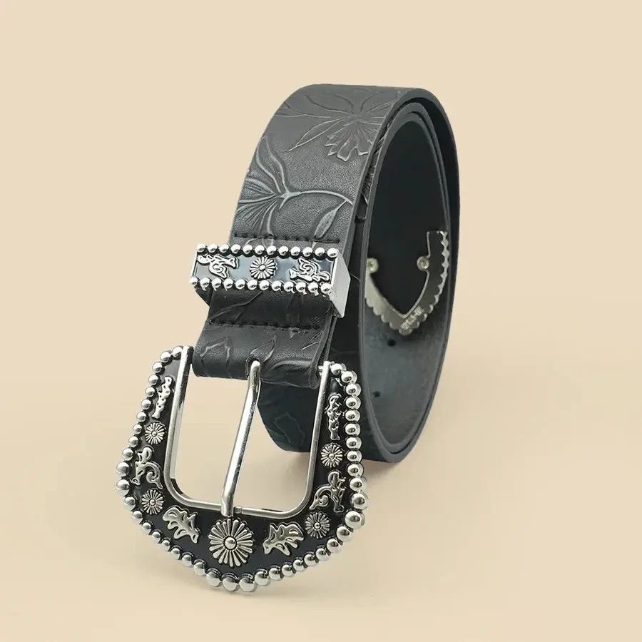 Jewelry Elegant Vintage Carved Buckle Leaf Belt Size ONE SIZE - 3 Thumbnail