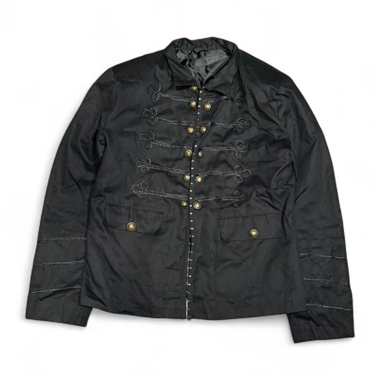 If Six Was Nine Y2K Napolean Button Embroidered Black Padded Jacket Size US M / EU 48-50 / 2 - 1 Thumbnail